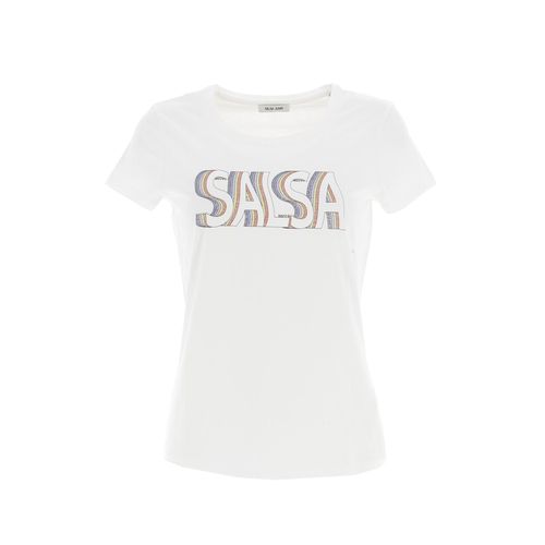 Tee Shirt Manches Courtes Salsa T-Shirt Regular With Graphic Blanc