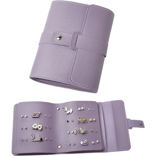 Ershi-Rangement Pour Boucles D'oreilles - Petit Livre - Sacs Pratiques - Boîte À Bijoux - Organisateur - Étui Portable En Polyurét[1098]