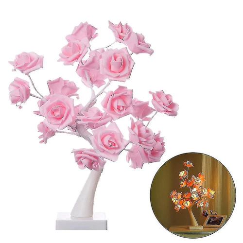 Led Rose Flower Chevet Chambre Veilleuse (Rose)