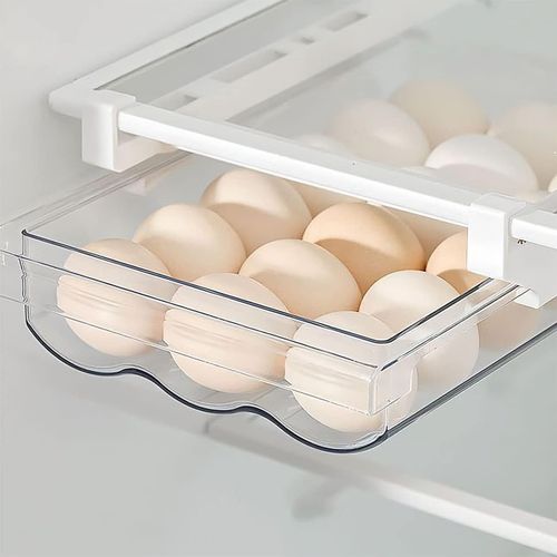 Ershi-Boîte De Rangement D'?ufs À Tiroir Transparence Tiroir Boite Oeufs Egg Storage Box Avec Glissières Et Poignées Réfrigérateur[778]