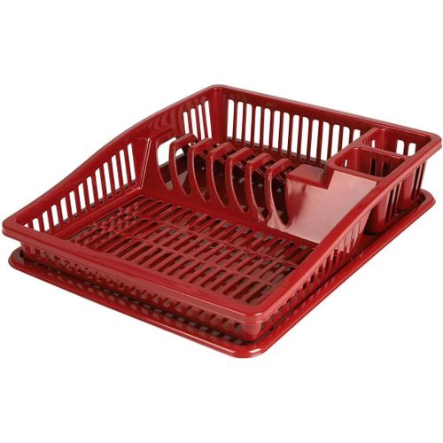Ershi-Sonoma Egouttoir A Vaisselle Avec Plateau 38,5x31xh8cm Ruby Wine[378]