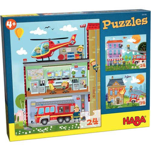 Haba Puzzles Ma Petite Caserne De Pompiers