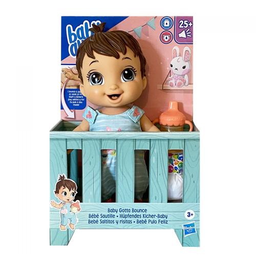 Hasbro Baby Alive - Bébé Sautille, Lapin, Cheveux Bruns