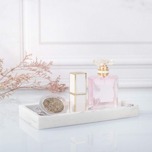 Ershi-Plateau Bijoux En Résine, Plaque Bijoux Marbre Rectangulaire, Coffret Organisateur Rangement Assiette Pour Bijoux Bague Coll[2212]