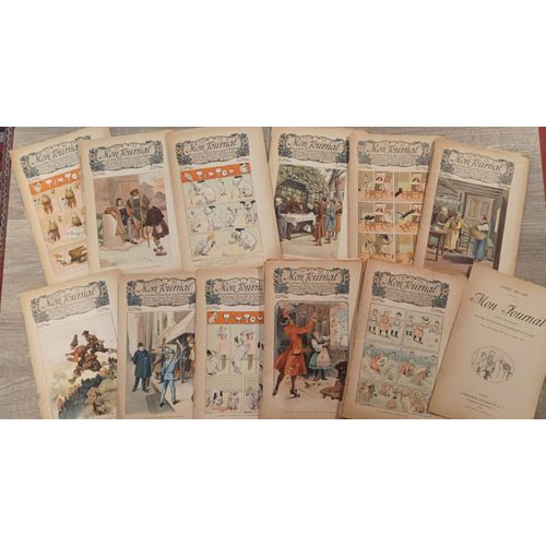 Lot De 26 Numéros " Mon Journal " Recueil Hebdomadaire Illustré Pour Les Enfants De Huit À Douze Ans / 1905-1906 / Bon État -Accompagné De La Table Des Matières Année 1904-1905 / Illustrateurs