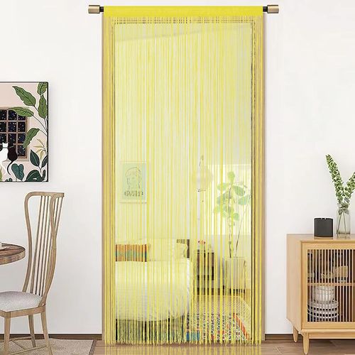 ERSHI-String Porte Rideau décorations de fenêtre diviseur de pièce décorations de Chambre Rideau Simple pour fenêtre 90x200cm Jaun[834]