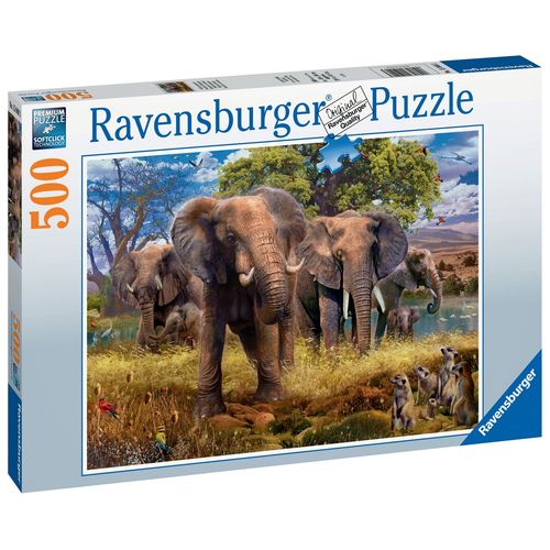 Puzzle Puzzle 500 P - Famille D'éléphants