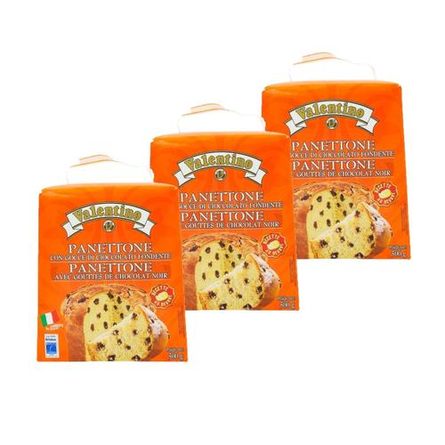 Lot 3x Panettone Aux Pépites De Chocolat - Boîte 500g