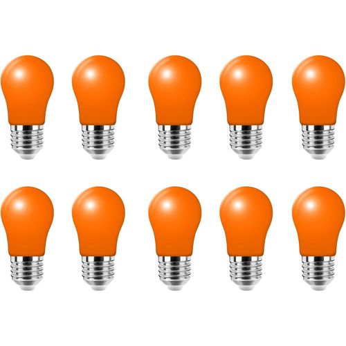ERSHI-Paquet de 10 Ampoule LED de couleur 3W E27 à vis Ampoule Orange pour Mariage Halloween Fête De Noël Bar Ambiance Ambiance Dé[2116]