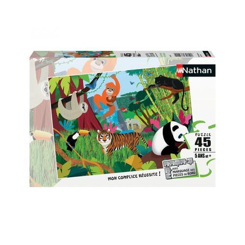 Puzzle N Nathan Puzzle 45 P - Les Animaux De La Jungle