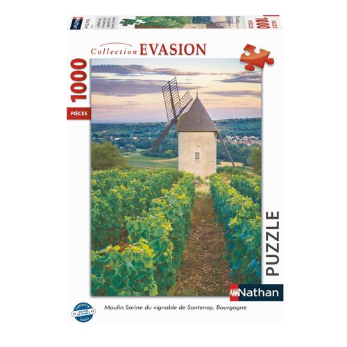 Puzzle N Nathan Puzzle 1000 P - Moulin Sorine Du Vignoble De Santenay, Bourgogne