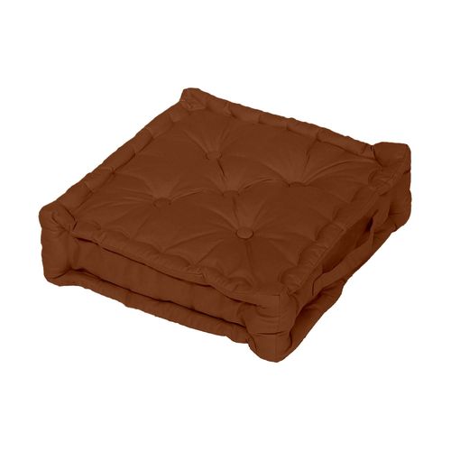 Coussin Tapissier En Coton 50x50x10 Cm Panama Moutarde, Par Soleil D'ocre
