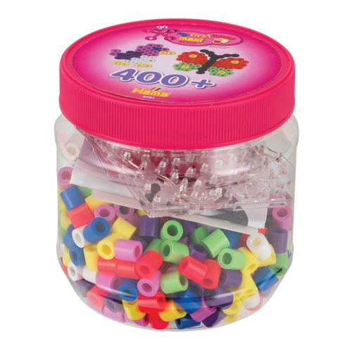 Hama Maxi Pot Rose 400 Perles + 2 Plaques