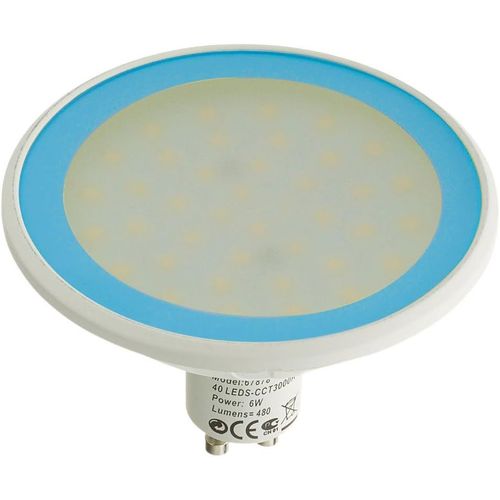 Ershi-- Ampoule Led Gu10 Mr30 Dimmable Smd 8w 560lm (Équiv 40w) Bleu Easy Connect - 66871 - Ec-66871[4942]