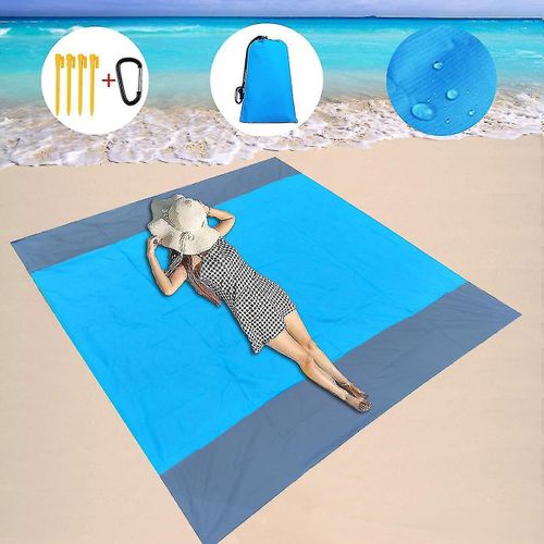 Couverture De Plage Imperméable Au Sable, Tapis De Plage Extra Large Sans Sable Pour La Plage, Le Camping Et Le Pique-Nique 200*140