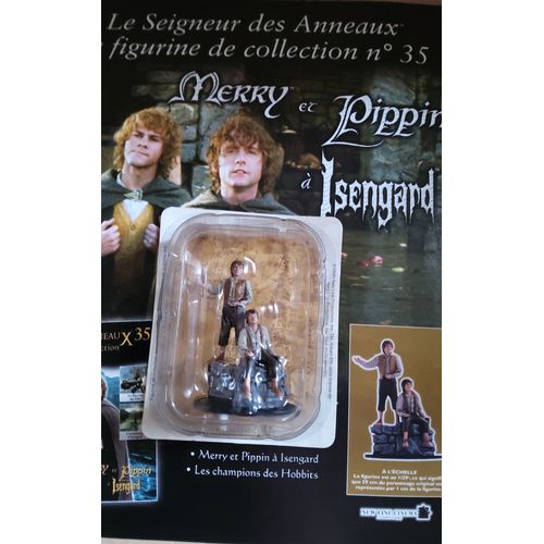 Collection Figurine Seigneur Des Anneaux 35 Eaglemoss : Merry Et Pippin Avec Fascicule