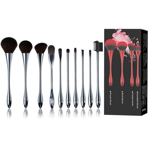 Ershi-Lot De 10 Pinceaux De Maquillage Professionnels Pour Fond De Teint, Anti-Cernes, Poudre, Blush, Fard À Paupières, Sourcils, [293] 
