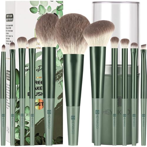 Ershi-Pinceaux Maquillages 11pcs Set Pinceau Maquillage Synthétique De Gamme Pour Fond De Teint Mélange Poudre Pour Le Visage Blu[26] 