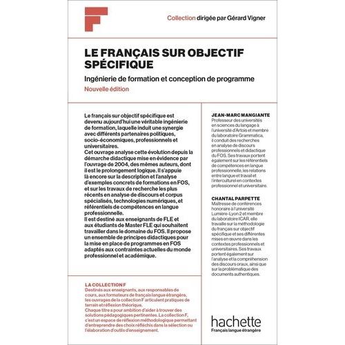 Le Français Sur Objectif Spécifique - Ingénierie De La Formation Et Conception De Programme