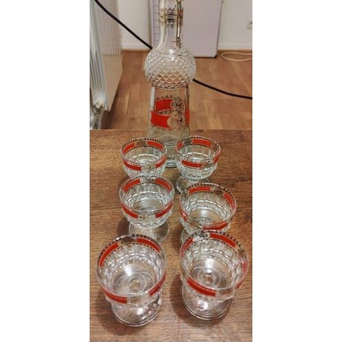 Lot 6 Verres + Carafe ( Années 50 )
