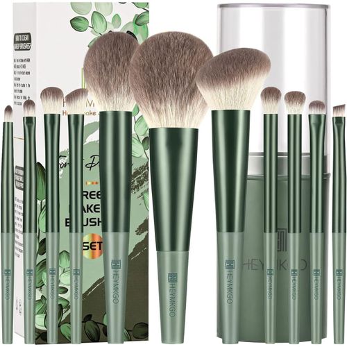 Ershi-Pinceaux Maquillages 11pcs Set Pinceau Maquillage Synthétique De Gamme Pour Fond De Teint Mélange Poudre Pour Le Visage Blu[363] 