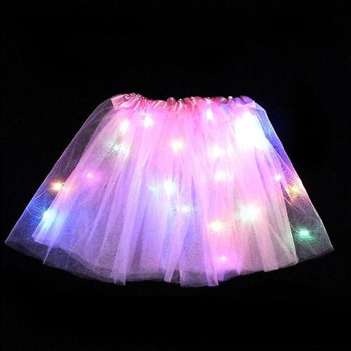 Costume LED pour enfants, jupes de scène pour filles, ailes d'ange brillantes, jupe papillon Yanp Snen, costume Klar, 2-8 ans, pâques, saint-valentin, jupe rose Gn pour filles de 2 à 8 ans