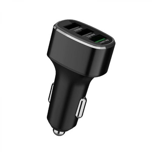 Chargeur De Voiture Usb, Entrée 12 V/24 V, Sortie Qc3.0 4,8 V, Voltmètre Allume-Cigare Compatible Avec Iphone, Ipad, Samsung Galaxy, Dispositifs De Chargement Usb