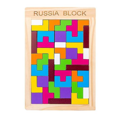 Jouets Éducatifs Pour Enfants, Puzzle En Bois Tetris