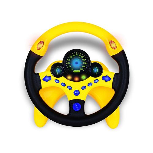 Jouet Voiture Roue Enfants Bébé Jouets Interactifs Enfants Volant Avec Lumière Son Simulation Conduite Voiture Jouet Éducation Jouet Cadeau Jaune
