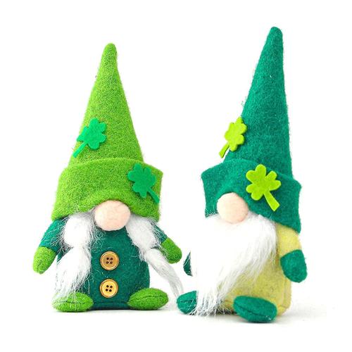 Trèfle Vert Poupées Sans Visage Rudolph Figurine Gnome Poupée Mini Peluche Elfe Femme Mâle