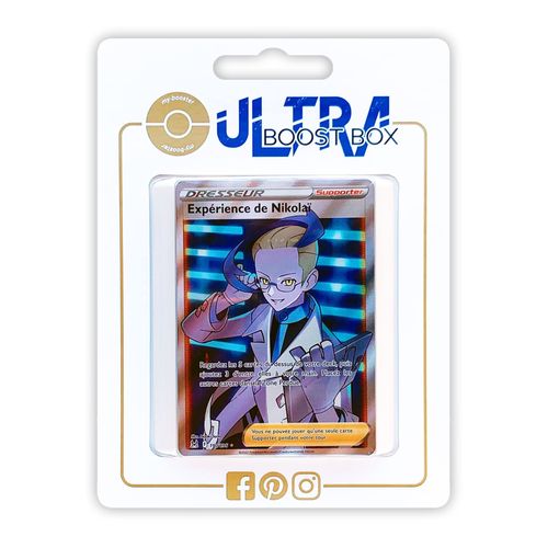 Expérience De Nikola 190 196 Dresseur Full Art - Ultraboost X Epée Et Bouclier 11 Origine Perdue - Coffret De 10 Cartes Pokémon Françaises