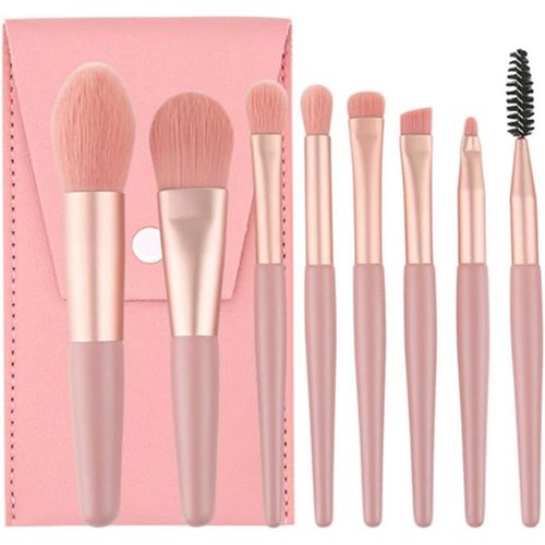 Ershi-Pinceuax Maquillage Lot De 8 Pinceaux Maquillages Professionnel Avec Correcteur De Fond De Teint Pinceau Pour Fard À Joues F[592] 