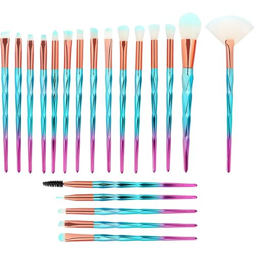 Ershi-Set De 20 Pinceaux De Maquillage Pinceaux Pour Fard À Paupières, Fond De Teint, Eyeliner, Mascara, Lèvres, Anti-Cernes Et So[259] 