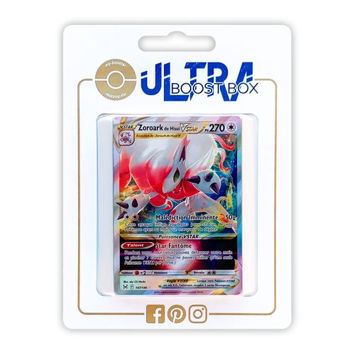 Zoroark De Hisui Vstar 147 196 Full Art - Ultraboost X Epée Et Bouclier 11 Origine Perdue - Coffret De 10 Cartes Pokémon Françaises