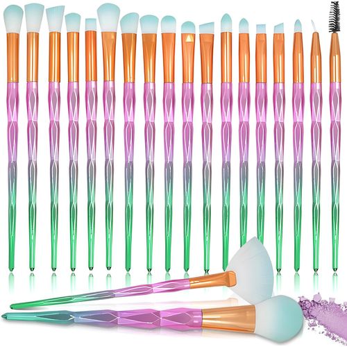 Ershi-Lot De 20 Pinceaux De Maquillage Pour Le Visage Et Les Yeux - Pinceaux Pour Fond De Teint, Poudre, Correcteur, Fard À Paupiè[863] 