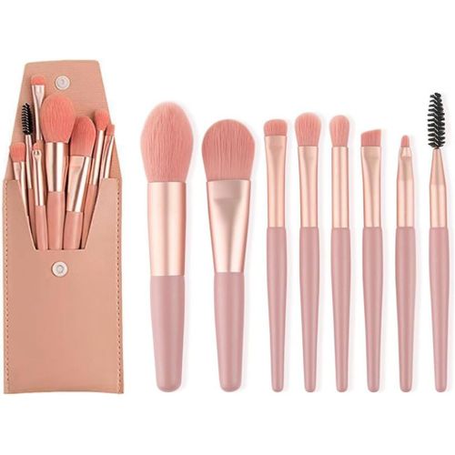 Ershi-8pcs Set Pinceaux Maquillages Professionnels Pinceau Pour Fond De Teint Poudre,Correcteur, Sourcils,Fard À Paupières,Contour[422] 