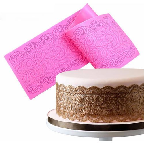 Ershi-Tapis À Dentelle Moule À Fondant En Silicone Moule Dentelle Pour Décoration De Gâteau Au Chocolat Tapis Relief Patisserie 3d[2884]