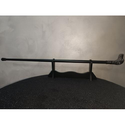 Canne De Marche Tout En Metal Chien Metallisé 92 Cm , 600 Gr Legere Pommeau Devissable