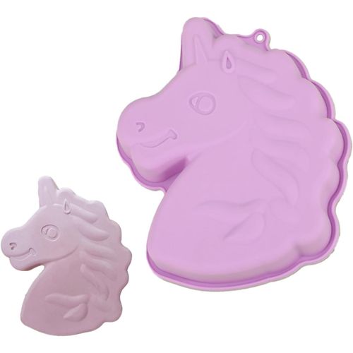 Ershi-Moules En Silicone Licorne Moulle Silicone Licorne Moules À Gâteaux 3d Moules À Pâtisserie Moule De Cuisson Chocolats Maison[5985]