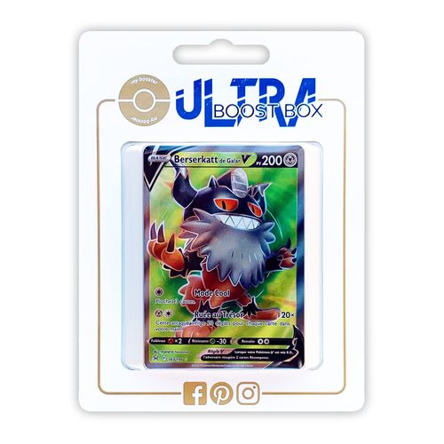 Berserkatt De Galar V 183 196 Full Art - Ultraboost X Epée Et Bouclier 11 Origine Perdue - Coffret De 10 Cartes Pokémon Françaises