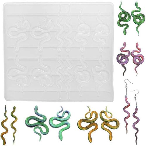 Ershi-Moule En Silicone En Forme De Serpent Pour Bijoux, Boucles D'oreilles En Forme De Serpent, En Résine Époxy, Pour Loisirs Cré[3455]