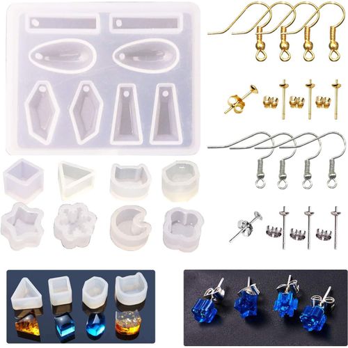 Ershi-36 Pcs Boucle D'oreille Silicone Moules Moule Silicone, Résine De Coulée Moule Pour Les Bijoux De Bijouterie Diy Outils[3818]