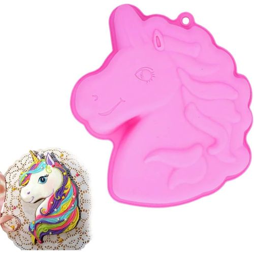 Ershi-Moules En Silicone Licorne Moulle Silicone Licorne Moules À Gâteaux 3d Moules À Pâtisserie Moule De Cuisson Chocolats Maison[3807]