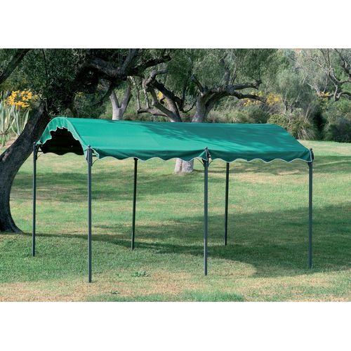 1 XTonnelle en metal MT.3X4 abri voiture vert