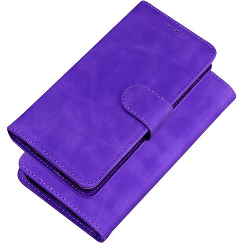 Coque Pour Samsung Galaxy A13 4g, Portefeuille Case En Cuir Pu De Style Simple Et Soigne, Couvercle De Protection ¿¿ Fermeture Magnetique Etui Pour Coque Samsung Galaxy A13 4g-Mauve