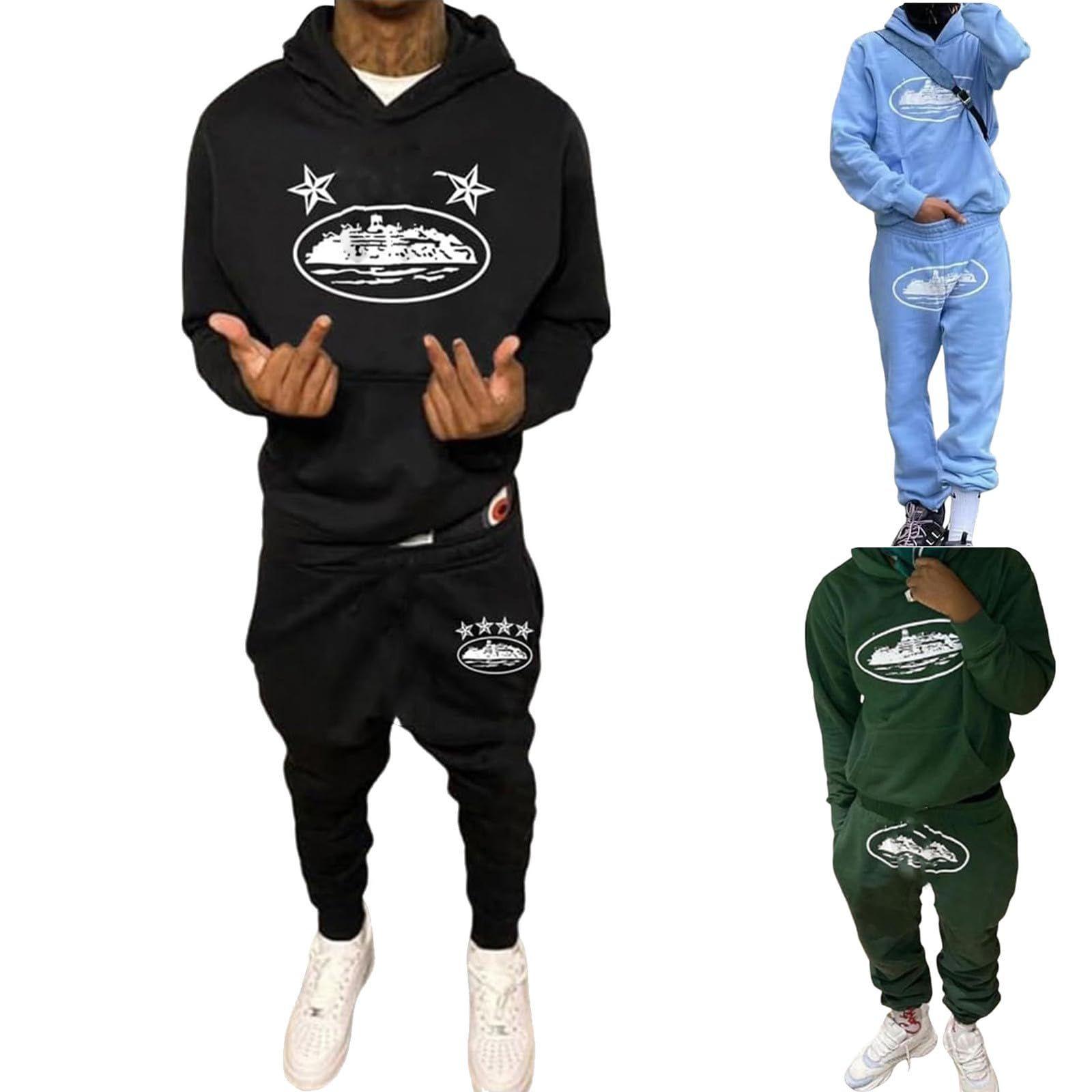 Homme Survêtement Loisirs Ensemble De Jogging Corteiz 2 Pièces À Capuche  Veste avec Capuche Et Poches Pantalon Sport Sweat À Capuche A11 - Cdiscount  Prêt-à-Porter