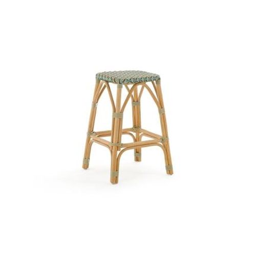 La Redoute Intérieurs - Tabouret De Bar Tressé Et Rotin H66 Cm, Musette - Vert