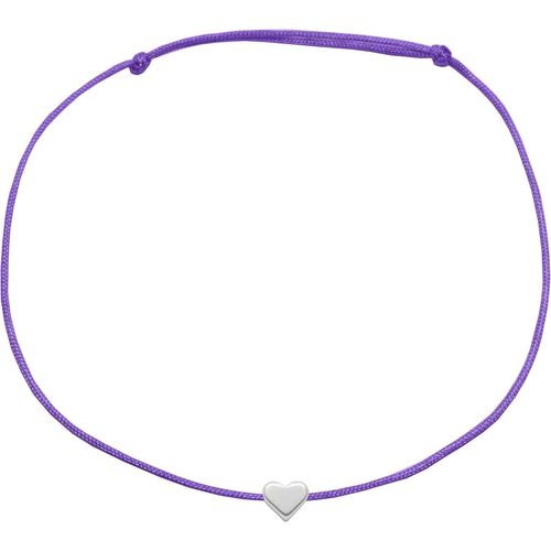 Kal-Bracelet De Cheville En Macramé Avec C?ur Argenté - Taille Réglable - Pochette À Bijoux Incluse