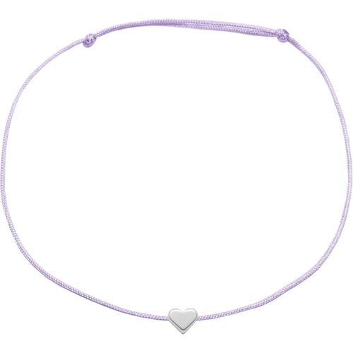 Kal-Bracelet De Cheville En Macramé Avec C?ur Argenté - Taille Réglable - Pochette À Bijoux Incluse