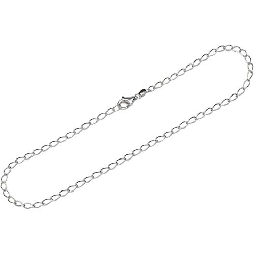 Kal-Chaîne De Cheville En Argent 925 Sterling 26cm Longue Chaine Blindée Ronde Pour Dames 12553